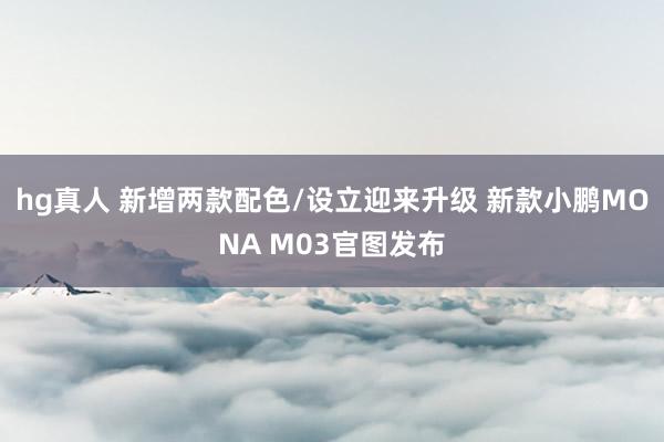 hg真人 新增两款配色/设立迎来升级 新款小鹏MONA M03官图发布