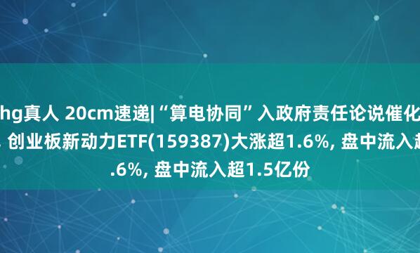 hg真人 20cm速递|“算电协同”入政府责任论说催化估值竖立, 创业板新动力ETF(159387)大涨超1.6%, 盘中流入超1.5亿份