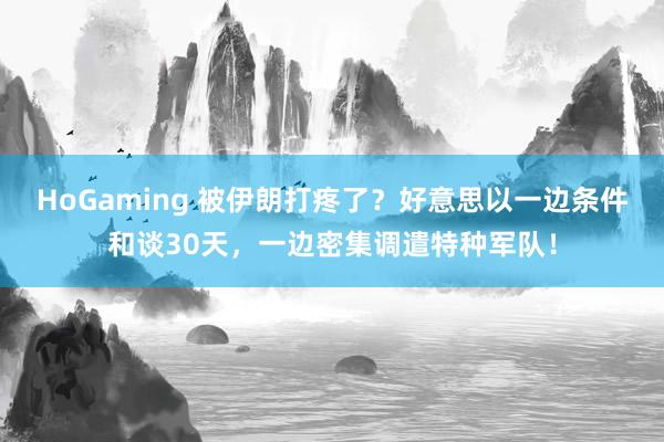 HoGaming 被伊朗打疼了？好意思以一边条件和谈30天，一边密集调遣特种军队！
