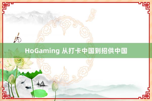 HoGaming 从打卡中国到招供中国