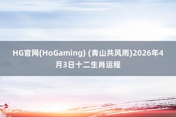 HG官网(HoGaming) (青山共风雨)2026年4月3日十二生肖运程