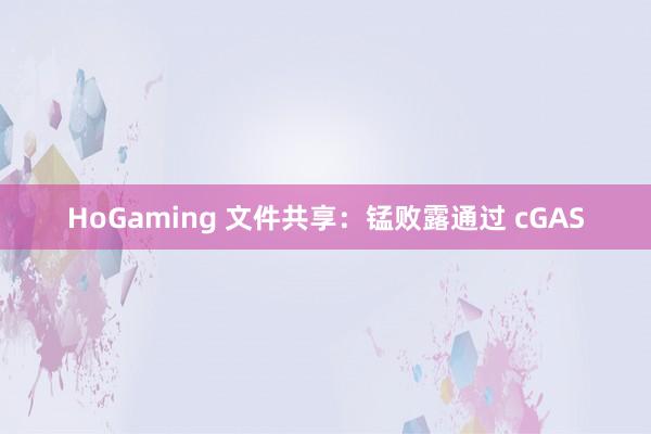 HoGaming 文件共享：锰败露通过 cGAS