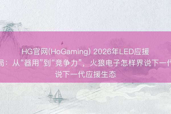 HG官网(HoGaming) 2026年LED应援灯行业变局：从“器用”到“竞争力”，火狼电子怎样界说下一代应援生态