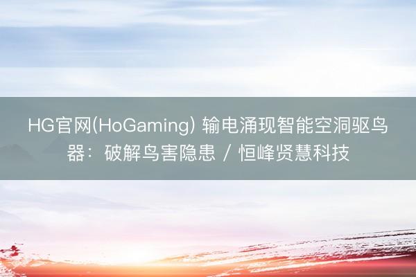 HG官网(HoGaming) 输电涌现智能空洞驱鸟器:破解鸟害隐患 / 恒峰贤慧科技