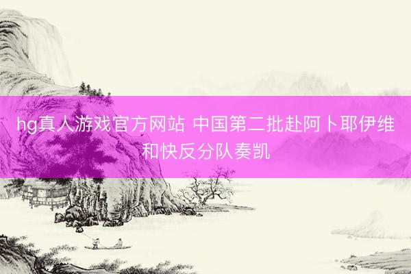 hg真人游戏官方网站 中国第二批赴阿卜耶伊维和快反分队奏凯