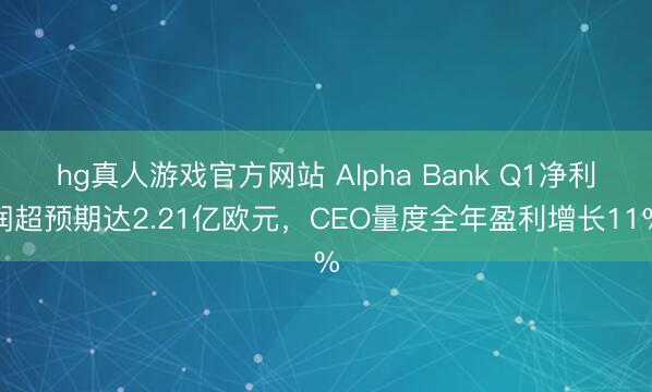 hg真人游戏官方网站 Alpha Bank Q1净利润超预期达2.21亿欧元，CEO量度全年盈利增长11%