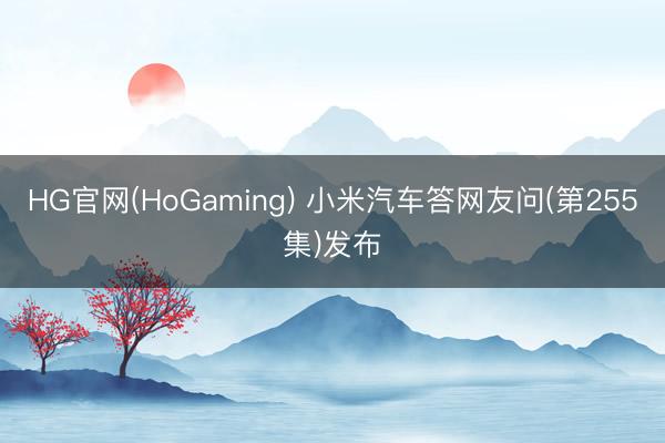 HG官网(HoGaming) 小米汽车答网友问(第255集)发布